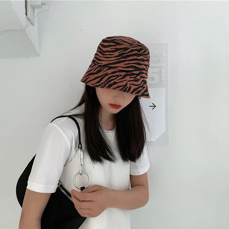 Панама Женская Весенняя складная в стиле хип-хоп с рисунком зебры PJ338 | Аксессуары