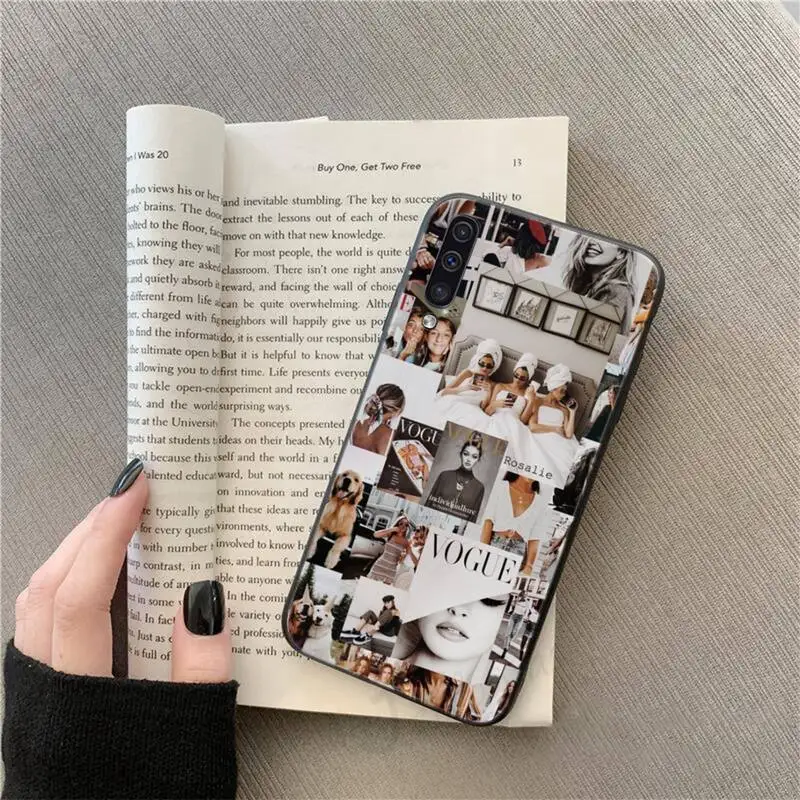 

Fashion Vogue magazine art pattern Phone Case For Samsung galaxy S 9 10 20 A 10 21 30 31 40 50 51 71 s note 20 j 4 2018 plus