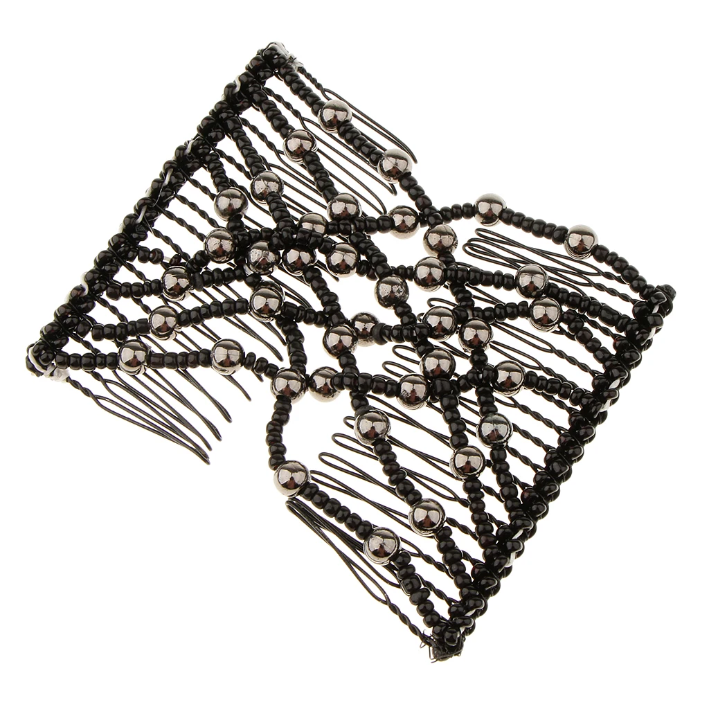 

Модные очаровательные магические пластиковые шарики, черные двойные гребни для волос, эластичные клипсы для укладки волос