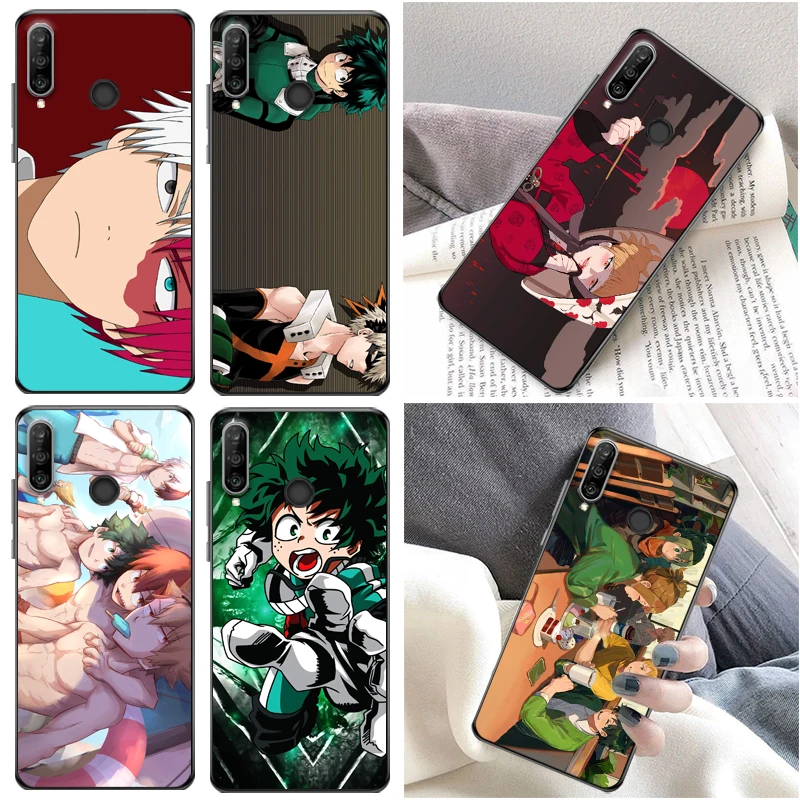 

My Hero Academia Tomura Boku Todoroki Shouto Dabi Shigaraki Bakugou Katsuki Phone Case For Huawei P30 Pro Lite Cases Funda