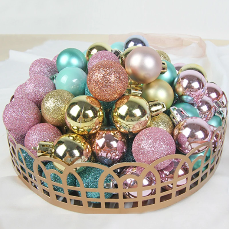 

1 Box Christmas Tree Balls Pendant Ornament Hanging Ball Plastic Home Christmas Party Decoration New Year Gift 2022