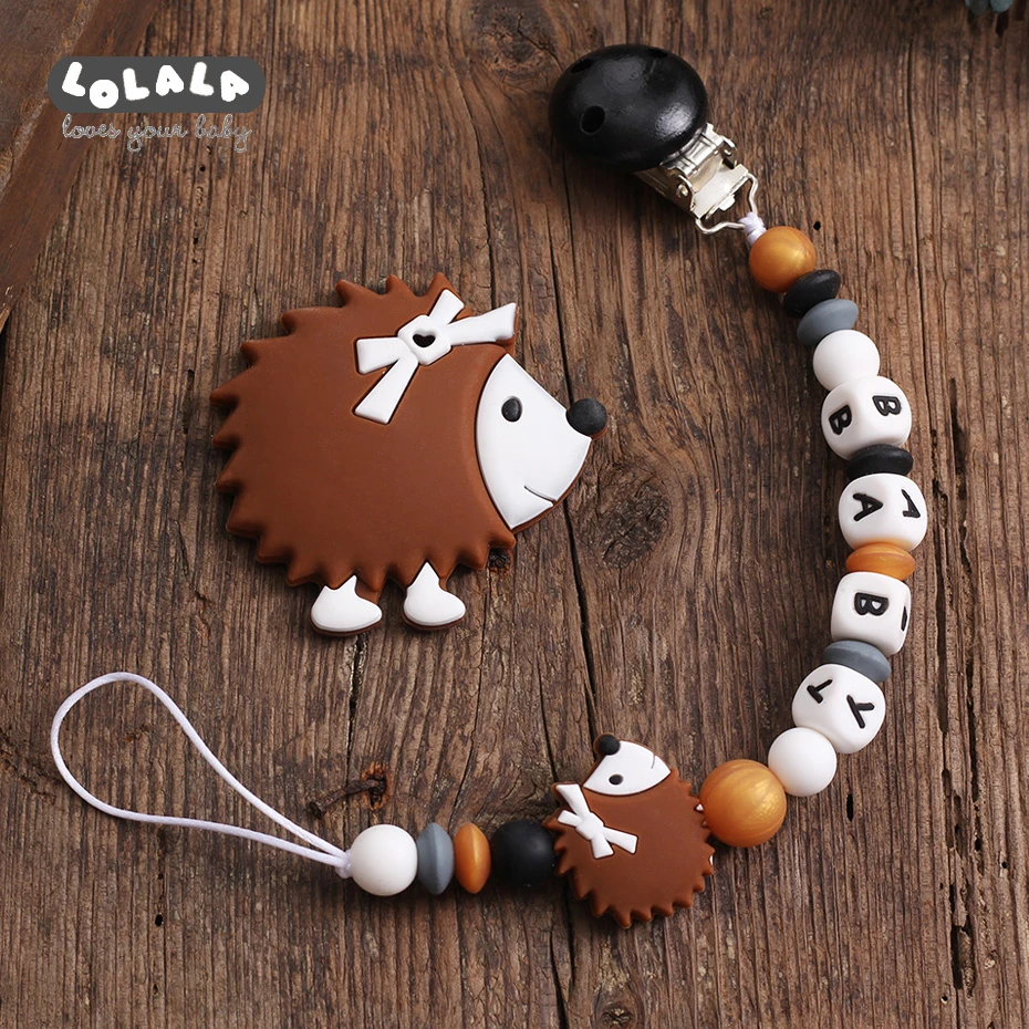 Персонализированный именной детская пустышка на цепочке с прищепкой застёжка