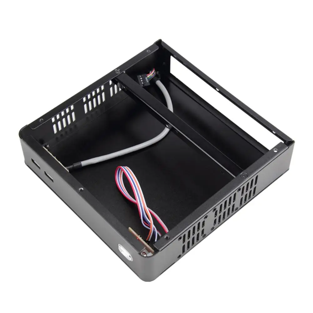 

Mini ITX Case Thin Client Pc Aluminum Chassis 2*USB2.0 E.mini