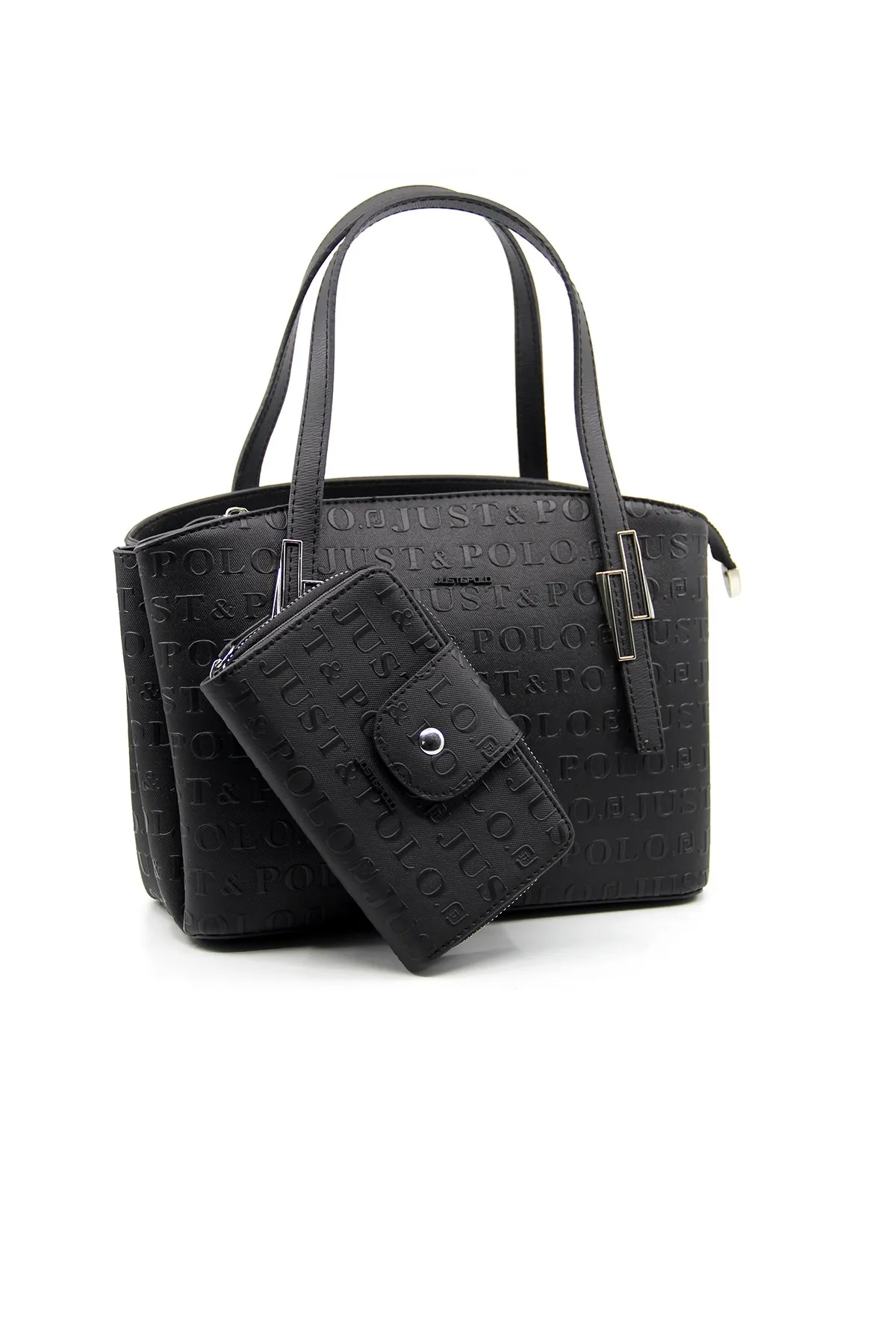Black Women 'S Adjustable Suspenders Shoulder Bag and Wallet Kombini PBU4030-1005