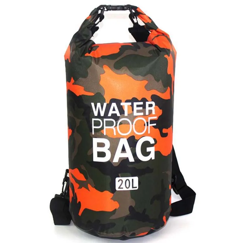 Водонепроницаемая сухая сумка из ПВХ 5л 10л 20л 30л камуфляжная складная для