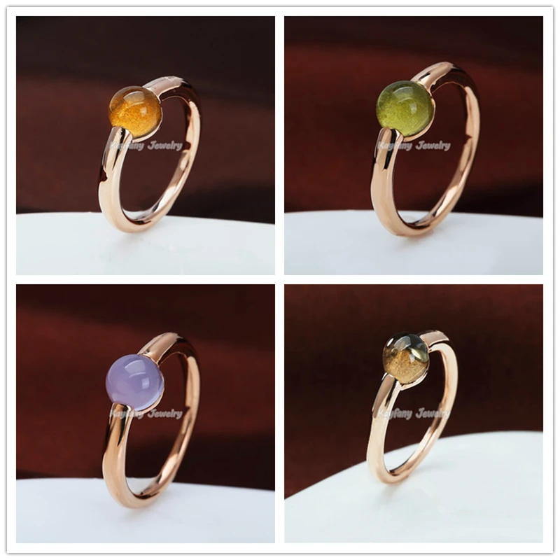 2021 Real Charm Jewelry 4 Colour Round Big Crystal Rose Gold Plated Wedding Rings For Women Party Gifts Surprise Price |