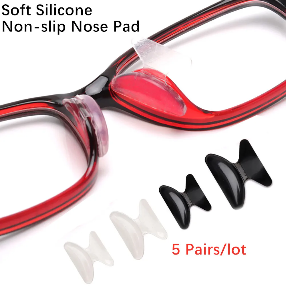 

5 Pairs/Lot D Shape Soft Silicone Non-slip Nose Pad For Glasses Sunglasses Reading Glasses Useful Nosepads Eyewear Accessories