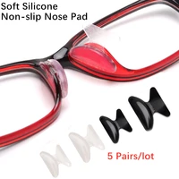 5 pairslot d shape soft silicone non slip nose pad for glasses sunglasses reading glasses useful nosepads eyewear accessories