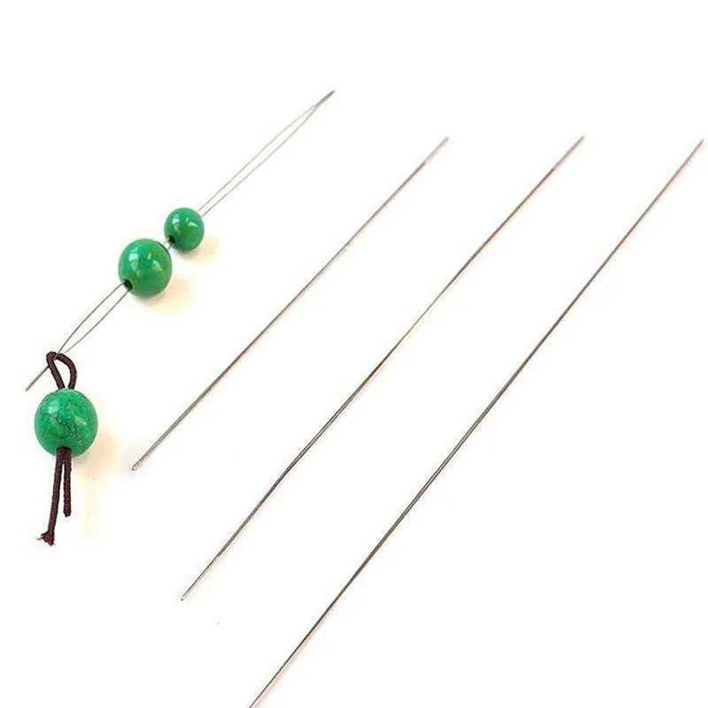 1/5Pcs Central Opening Curved Beading Needles Stainless Tools Pins for bead Threading String Cord Easy Handmade Jewelry Making | Украшения