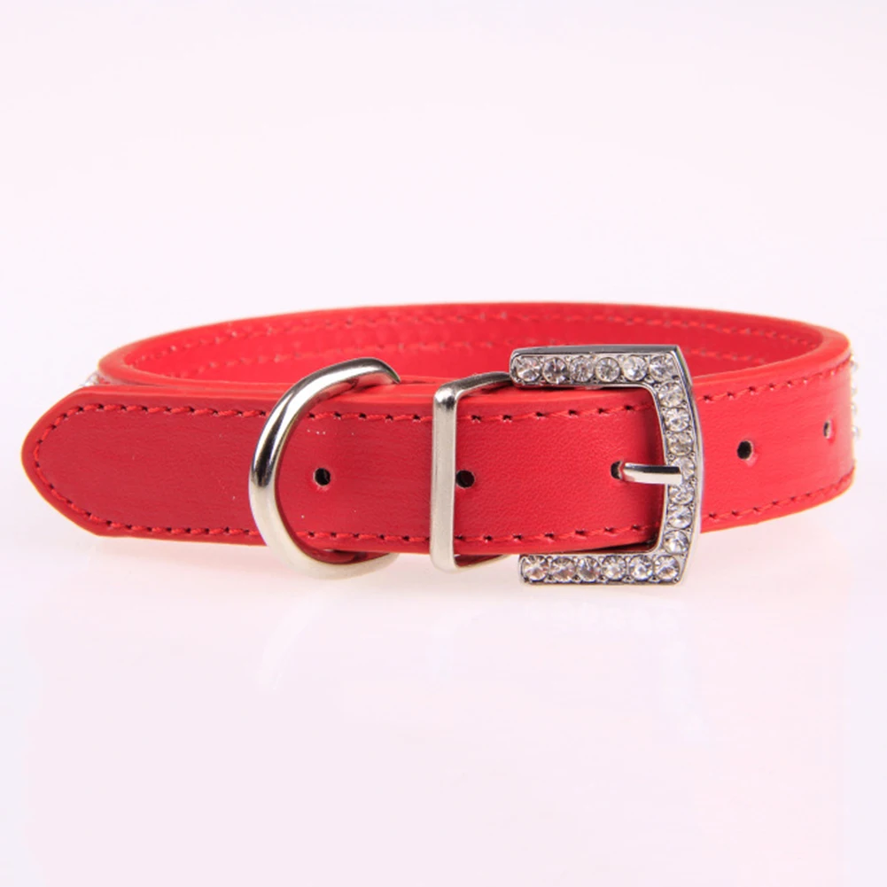 Регулируемая яркая искусственная кожа ремешок на шею для щенка ожерелье собаки