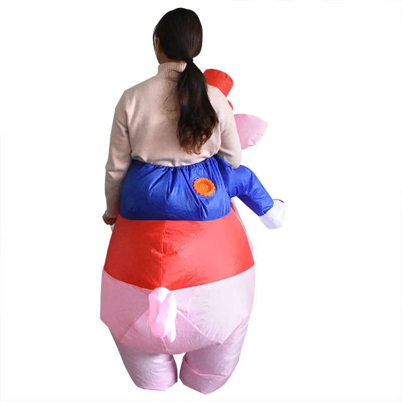 Взрослый размер Забавный надувной езда на костюм свиньи для Хэллоуина Вечерние |