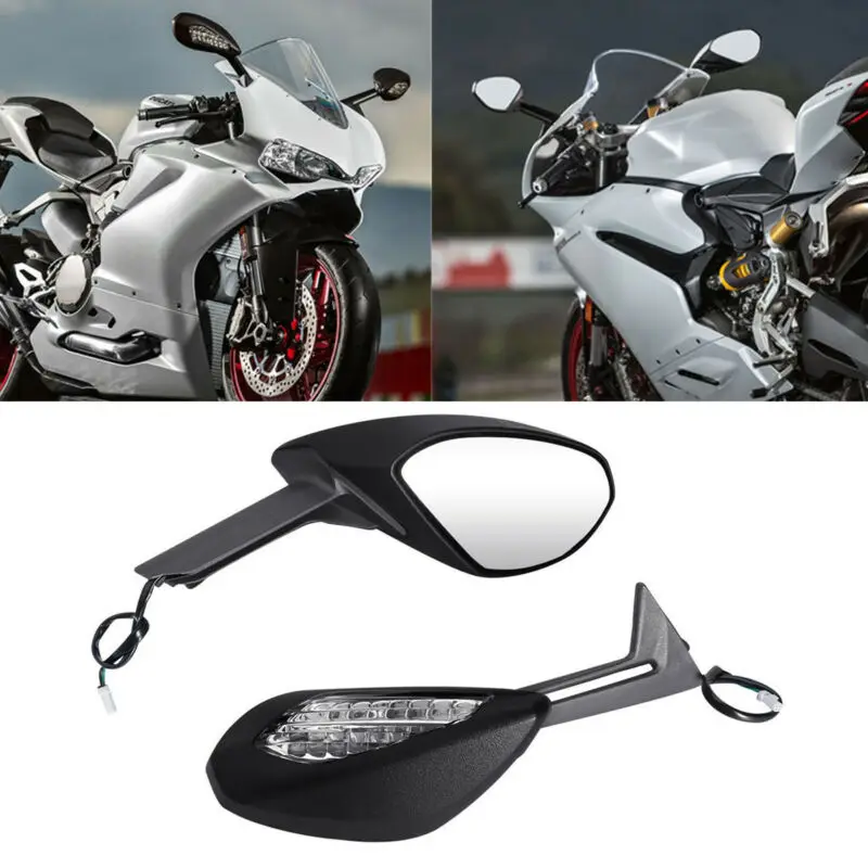 

Мотоциклетные черные зеркала с указателями поворота для Ducati 1299 Panigale S 2015 2016 959 Panigale S 2016
