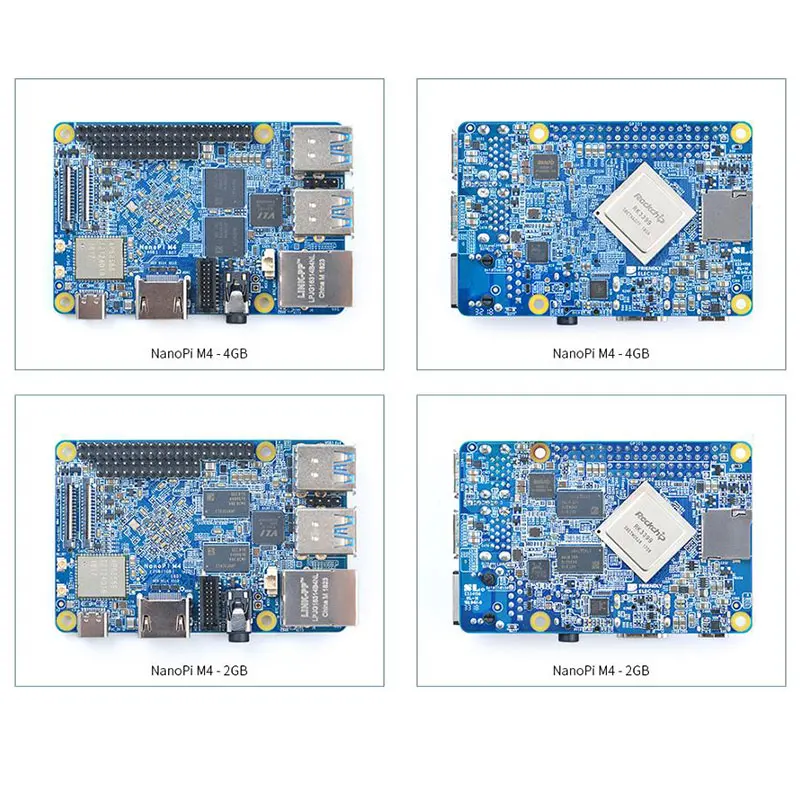 Макетная плата NanoPi M4 RK3399 модуль eMMC 2 ГБ/4 ГБ радиатор двухчастотный Wi Fi + bluetooth 4 1