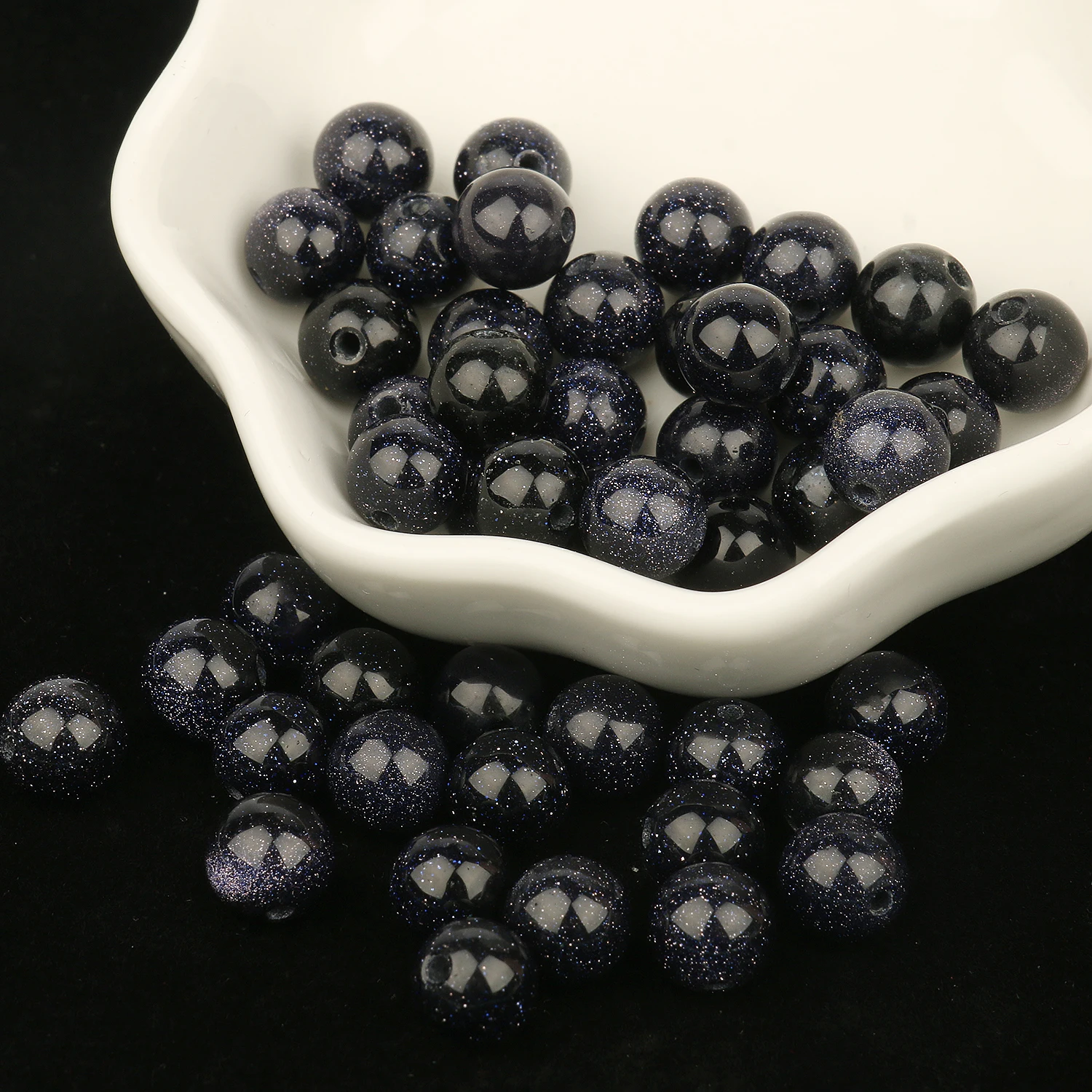 

High Quality Natural Blue Sandstone stone beads loose round 4-12mm bead for women men jewelry making diy bracelet accessories