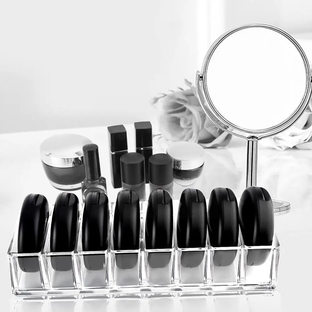 

Transparent Acrylic Powder Storage Lipstick Rack Nail Pad Jewelry 2021 Storage Cotton Organizer Makeup Holder Rack Polish J7G1