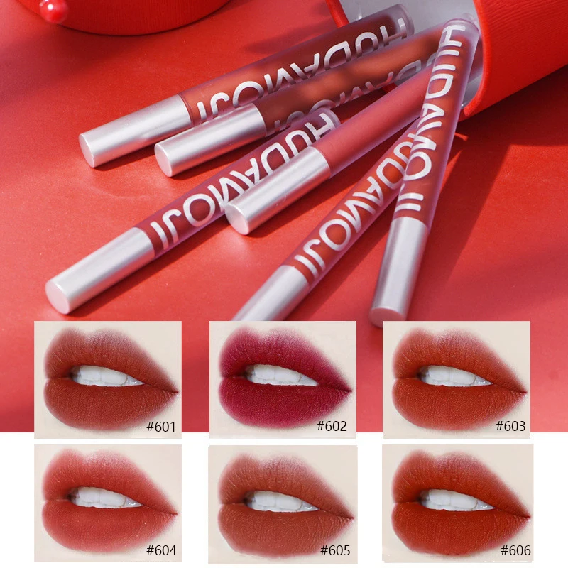 

Liquid Lipstick Matte Long Lasting Waterproof Makeup Lips Red Polychromatic Lip Gloss Make Up Cosmetics Matte Lipsticks Lip Tint