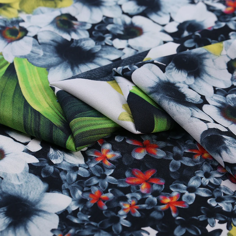 Новинка весна-лето 18 термостойкая 100% Шелковая крепдежная ткань для женского