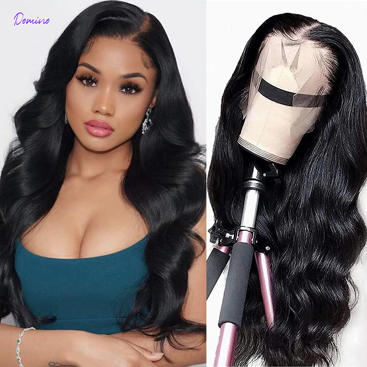 DOMINO Lace Front Human Hair Wigs Body Wave Lace Closure Wig  Lace Wig  Lace Front Wig Brazilian With Natural Hair