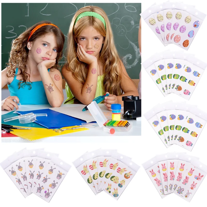 Счастливый Пасхальный кролик зайчик искусство клейкая наклейка DIY Наклейка s