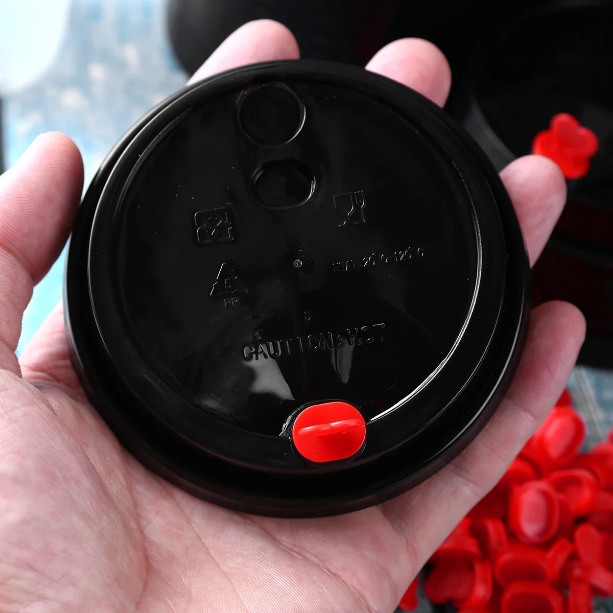 Одноразовые крышки для кофейной/чайной чашки пластиковые из перерабатываемого