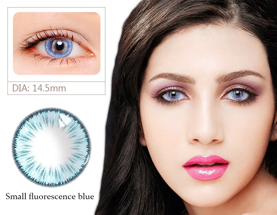 Красивые цветные контактные линзы для зрачков Женская дорожка 14 5 мм Милые