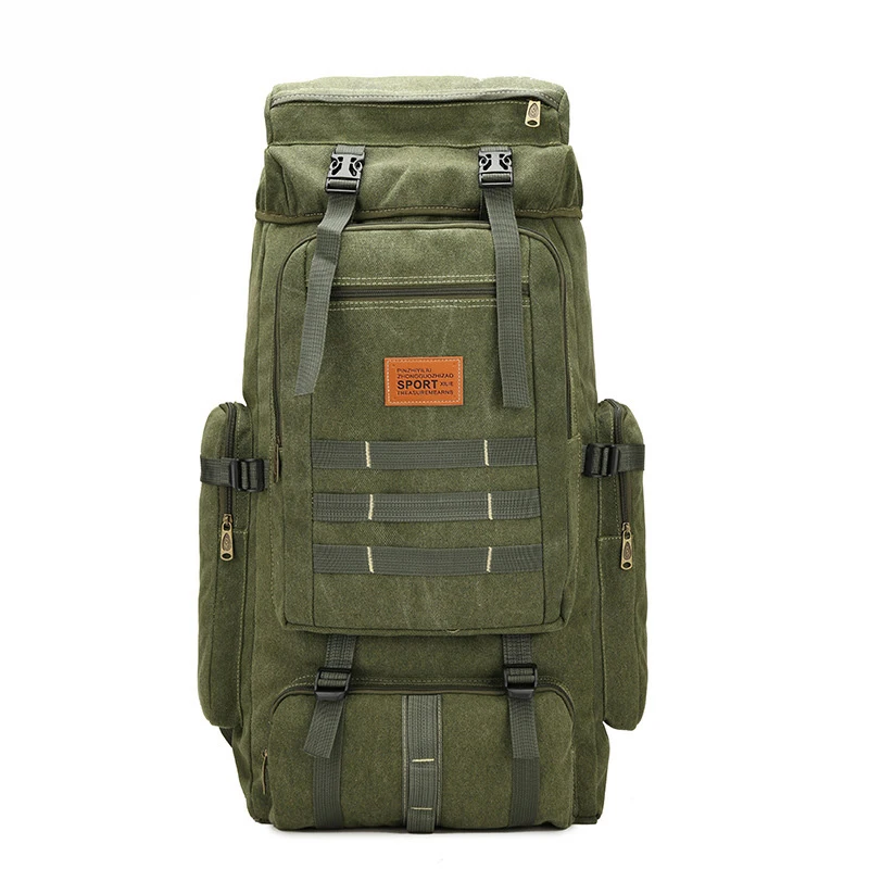 Army Green 70L военный рюкзак, тактическая Холщовая Сумка для мужчин, армейский рюкзак для путешествий, кемпинга, туризма, альпинизма, походный рюкзак Militar XA236D - Цвет: Army Green