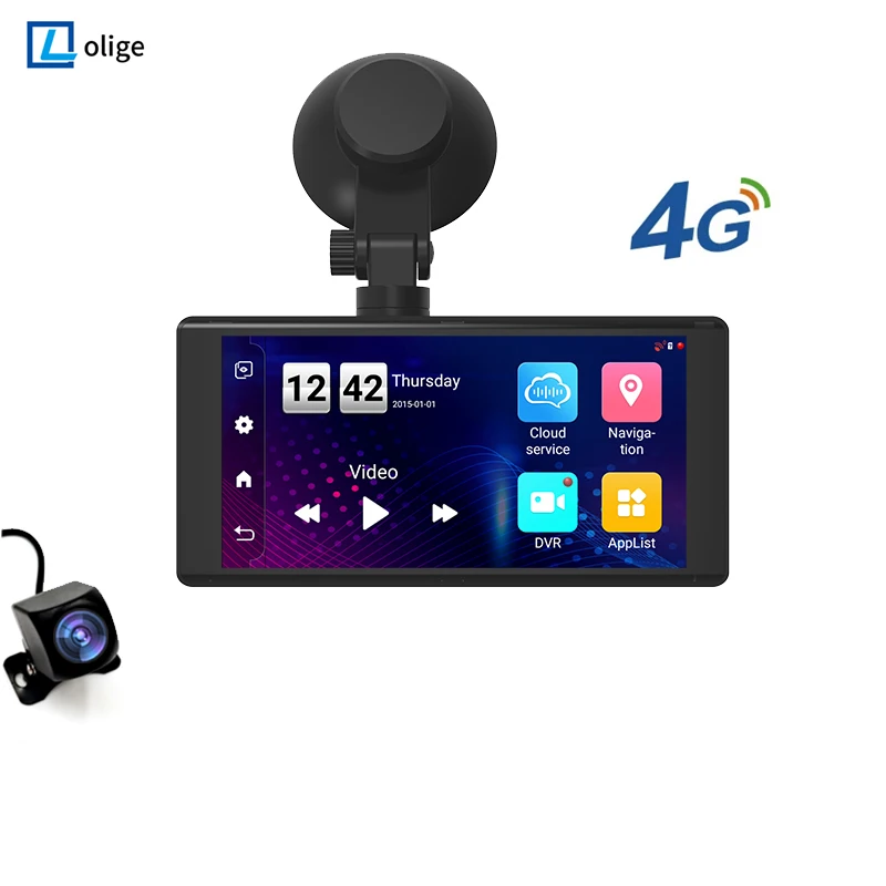 Автомобильный видеорегистратор 5 18 дюйма 4G Android 8 1 2 ГБ + 16 GPS навигатор ADAS с двумя