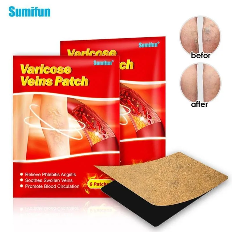 

6pcs Spider Veins Varicose Treatment Plaster Natural Herbal Patches Varicose Veins Cure Patch Veins Varicose Treatment