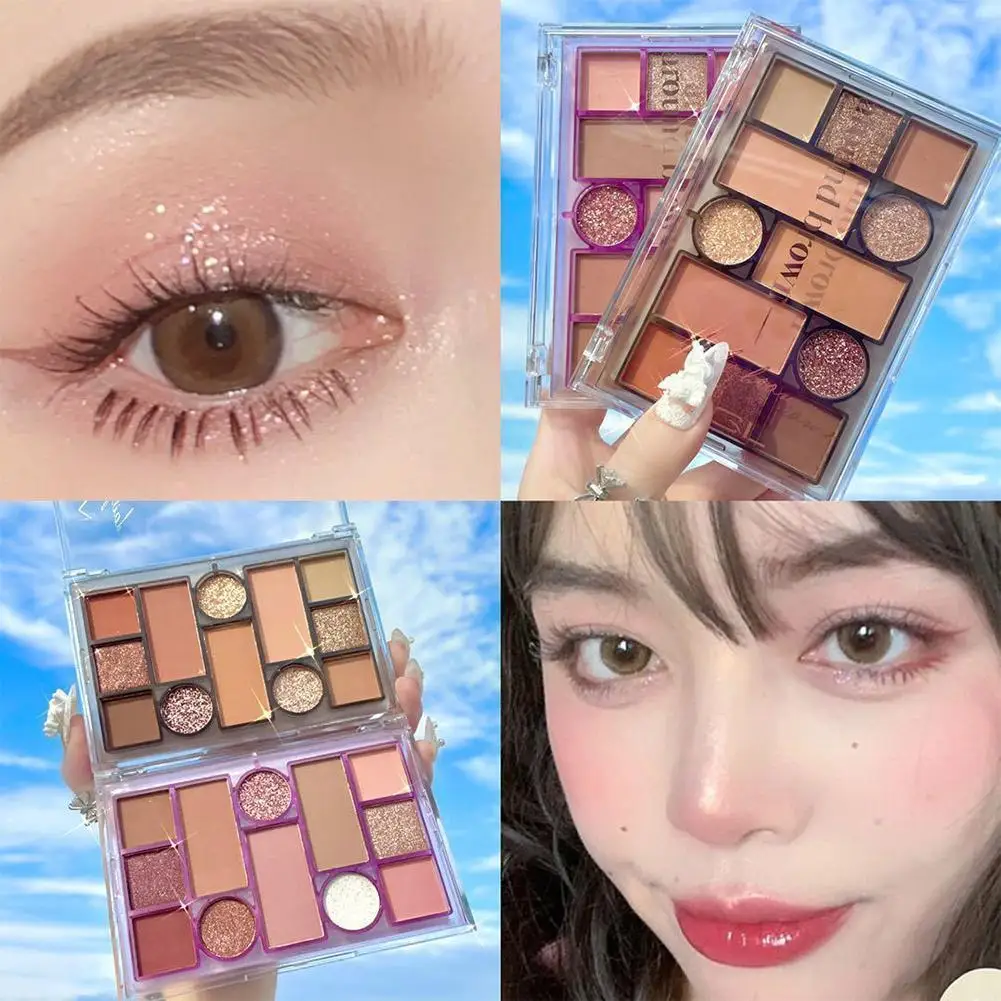 

12 Colors Eyeshadow Safe Multiple Colour No Sensitive For Professional Contour Palette Blush Palette Y7P4