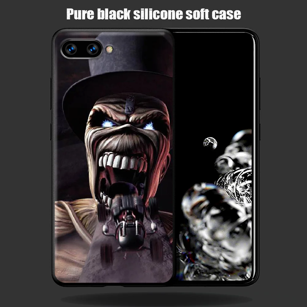 

Iron Maide Rock Band Phone Case Cover Hull For HUAWEI Honor 6A 7A 7C 8 8A 8S 8x 9 9x 10 10i 20 Lite Pro black Cell Soft Etui 3D
