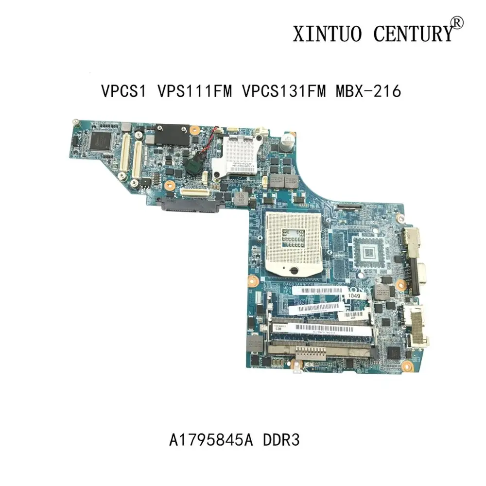 

A1795845A For Sony vaio VPCS1 VPS111FM VPCS131FM series MBX-216 Laptop Motherboard DAGD3AMBCC0 HM55 DDR3 100% tested working