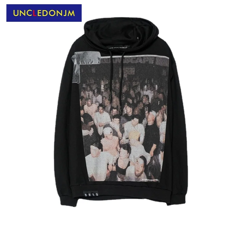 

UNCLEDONJM Hip hop character print hoodies men street punk style oversized sweatshirt Japanese Streetwear men hoodies NB68-3
