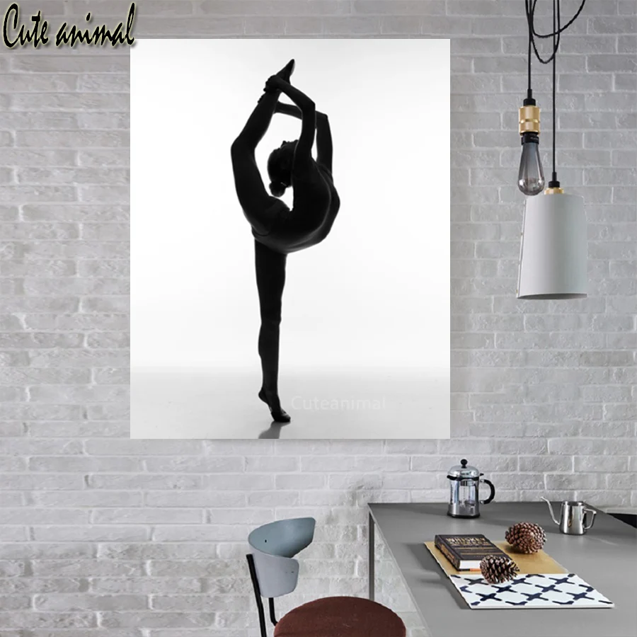 Полная квадратная круглая дрель черный гимнастический балет для девочек 5d