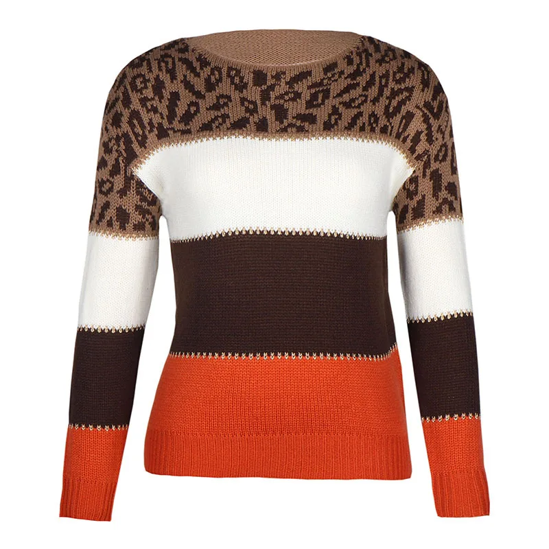 

Autumn Winter Women Loose Striped Sweater Pullover Woman Plus Size Sweaters Oversized Block Sweater Jumper 6 Colors High Quality