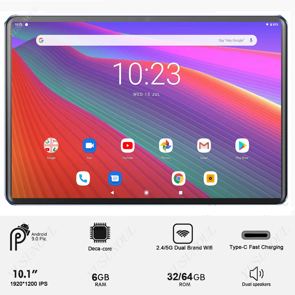 Распродажа! Планшетный ПК 10 дюймов Android 9 0 4G LTE 6 + 32/64 Гб ПЗУ 5G Wi-Fi 1920*1200 FHD ядер Google Play