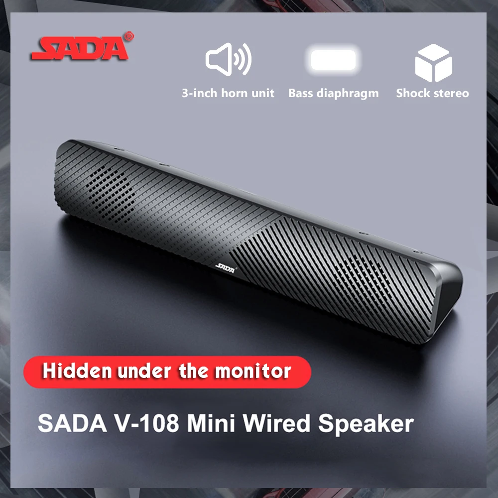 Сада V 108 3 5 мм проводной Динамик питаемые через USB порт компьютер Акустическая