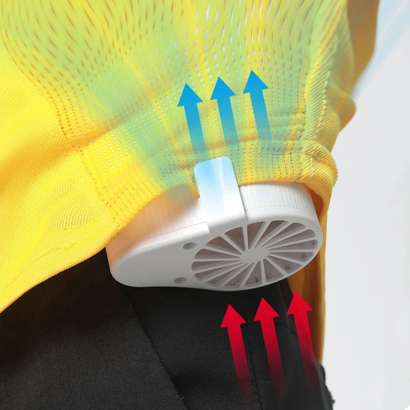 Mini Waist Hanging Fan Super Powerful Airflow Portable Air Conditioning Suit Rechargeable Battery 3 Speed Setting Black | Бытовая