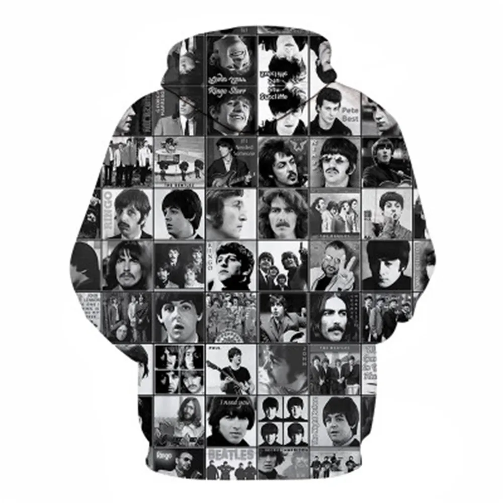 Мужской свободный свитер с капюшоном 3D цифровая печать | Тематическая одежда и