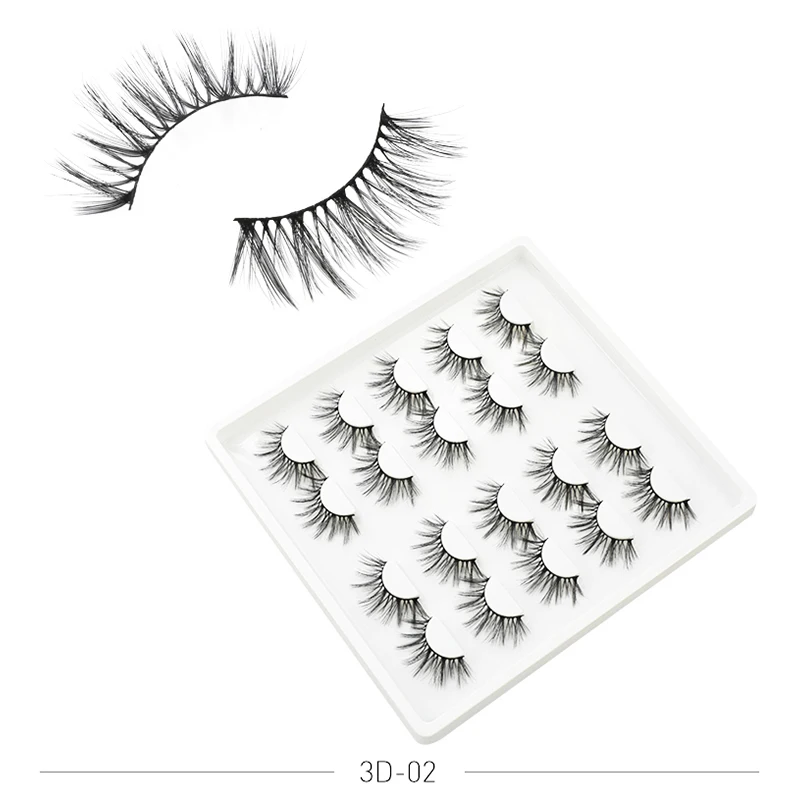 10pair 02 Новинка; 1/16/18 пар норковые ресницы 3D накладные ресницы толстые перекрестными Макияж ресницы для наращивания, натуральные объемный Мягкий Поддельные ресницы - Цвет: 10pair 02
