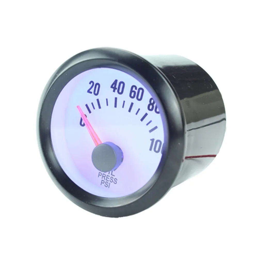CNSPEED 2 ''52 мм Датчик давления масла черный 0-100 фунтов/кв. дюйм датчик давления масла синий светодиод с датчиком давления масла манометр автомобильный измеритель