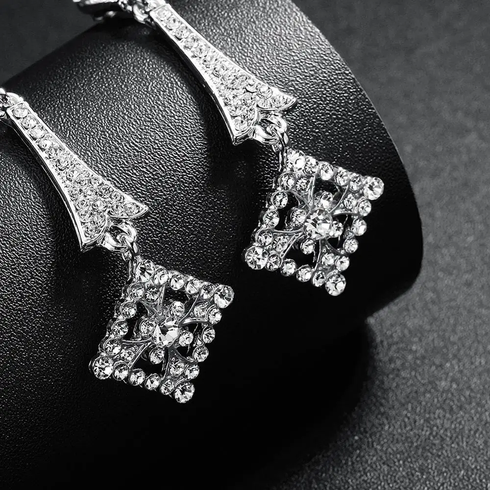 Элегантные Австрийские хрустальные серьги-капли сплав трендовые свадебные