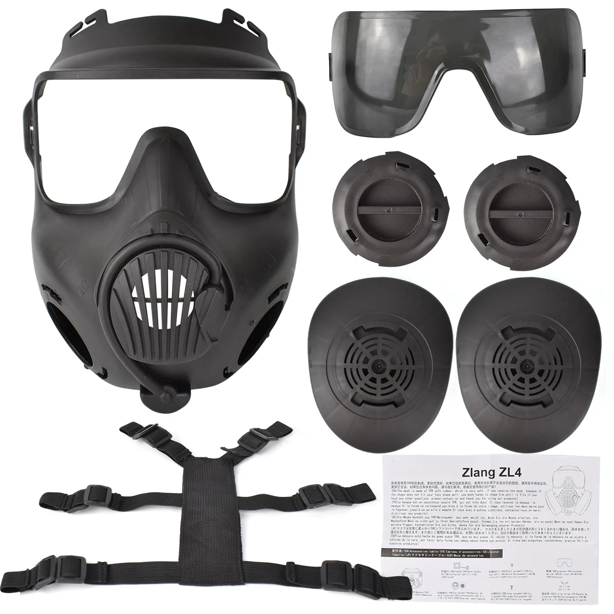 Airsoft Mask Full Face with Goggles CO2 Gun Accessories Paintball Tactical Masks Breathable Anti-Fog PC Lens Protective | Спорт и