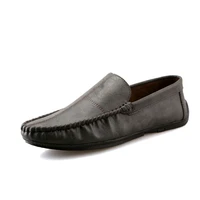 men loafers leather casual shoes soft lightweight breathable slip on driving recreational flat non slip footwear trend