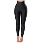 Леггинсы женские однотонные с высокой талией, быстросохнущие, для бега, фитнеса, спорта, йоги