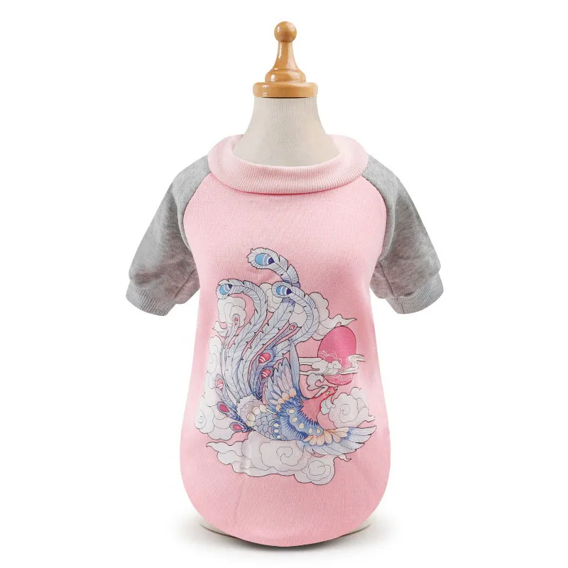Color Drawing Dog Clothess Winter Warm Pet Coat Puppy Jacket Chihuahua Hoodies For Small Medium Dogs Yorkshire Clothing 10E | Дом и сад