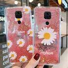 С блестками жидким песком чехол для телефона Redmi Note 8T 7A 6A 5A 4A S2 K30 K20 блестками и пайетками для маленьких девочек прозрачные силиконовые Дейзи цветок Мягкий ТПУ чехол с мультипликационным рисунком