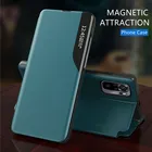 Роскошный кожаный флип-чехол с окошком для Xiaomi Redmi Note 10 4G 9T 10S Pro, магнитный чехол-подставка для Mi 11 10T Lite, защитный чехол
