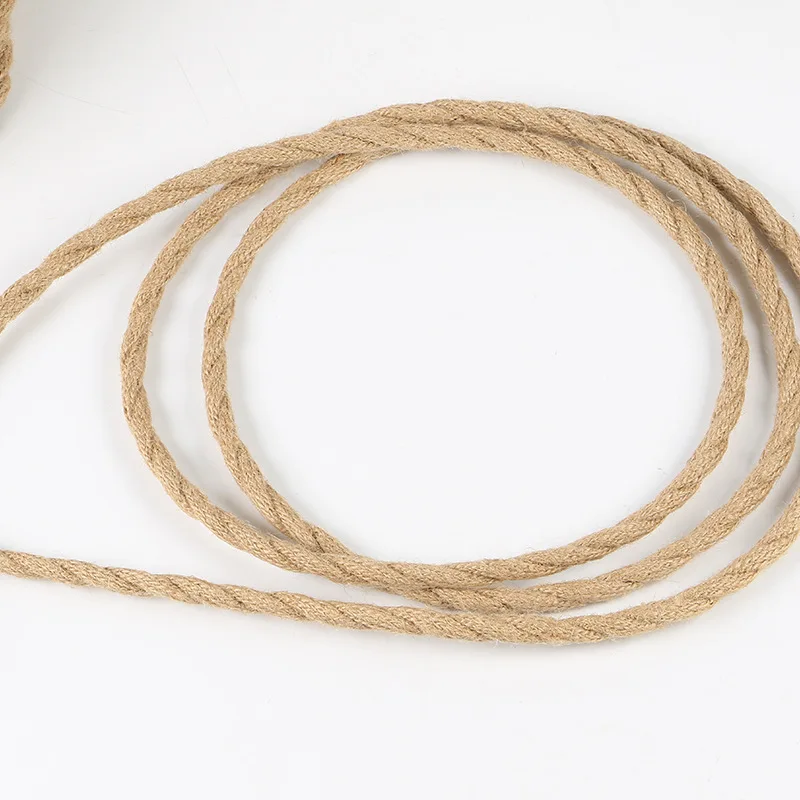 Vintage Rope Twisted Electrical Wire Hemp Woven Textile Cable Braided Retro Pendant Light Cord 2*0.75mm | Обустройство дома