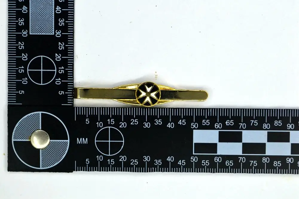Simple Personality Masonic Knight Tie Clips White and Black Cross Pattern Metal Gold Freemason Badge Men Clothing Decor | Дом и сад