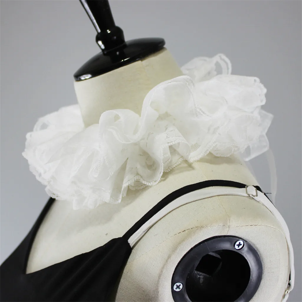 Женский многослойный ошейник из тюля воротник обманка с оборками чокер #40| |